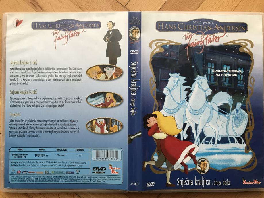 DVD s3ani.filma: Snježna kraljica 1.+2.dio + Snjegović =The Fairytaler