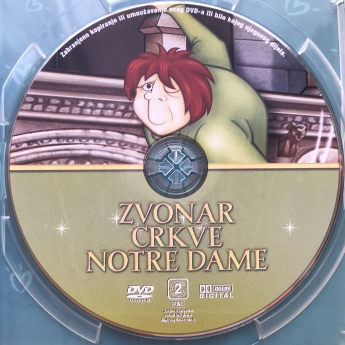 DVD Zvonar crkve Notre Dame (1985.) sinhronizirano na hrvatskom j.