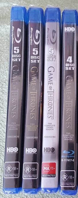 Game of Thrones, Igra prijestolja 1-4 sezona, blu-ray originali novo