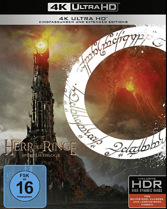 LOTR extended Blu Ray 4K