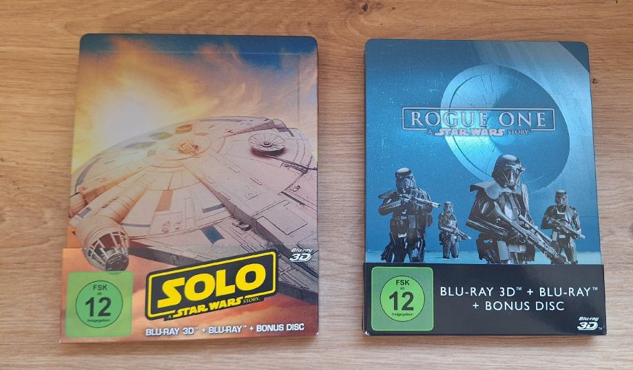 Star Wars Rogue one i Solo steelbook