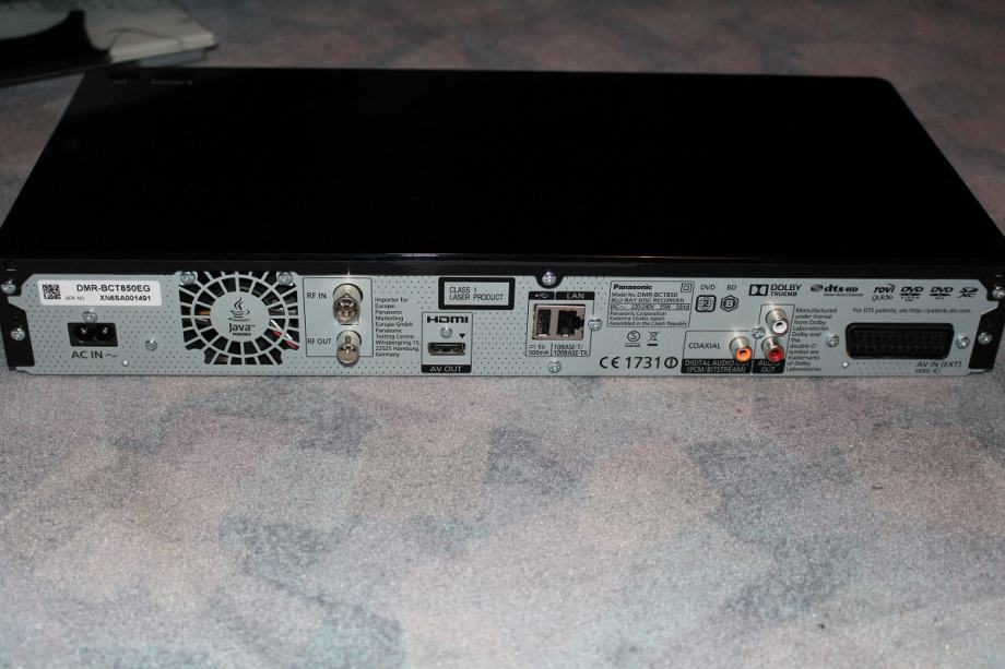PANASONIC DMR-BCT850EG Blu-ray recorder 1TB