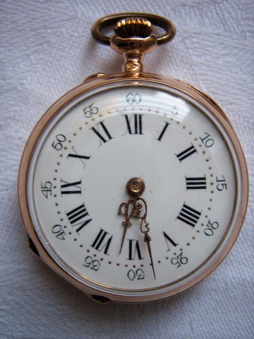 LeCoultre & Co. GOLD POCKET WATCH LADY 18KT - ZLATNI SAT 1900.