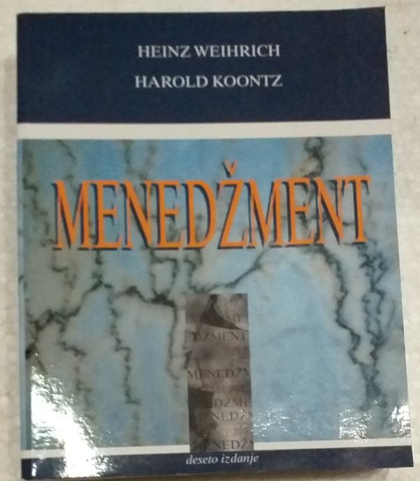 knjiga menedžment, weihrich, knootz