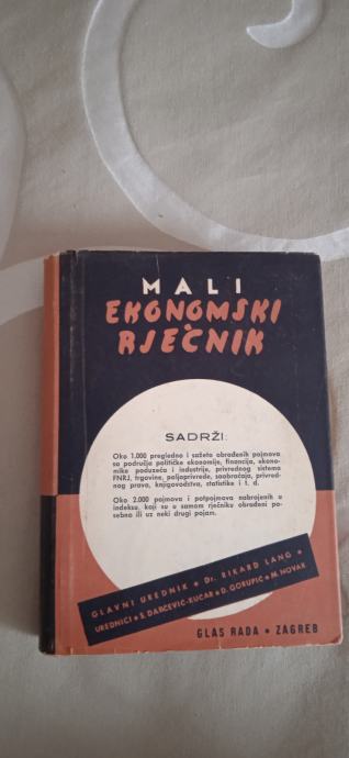 Mali ekonomski rječnik - prof. dr. Rikard Lang