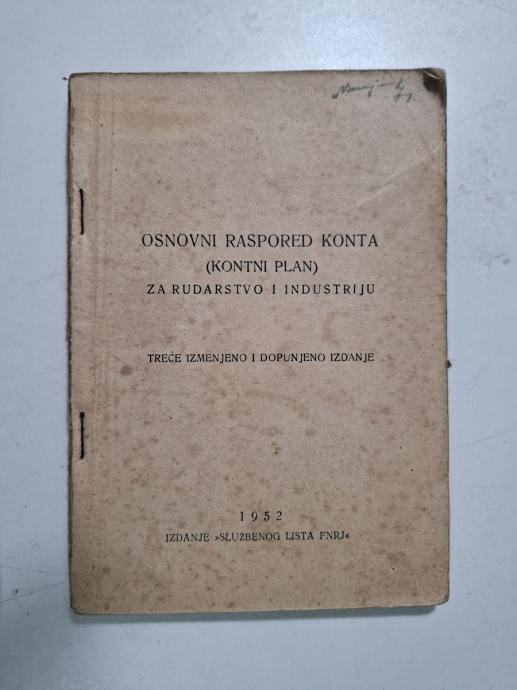 Osnovni raspored konta za rudarstvo i industriju (kontni plan)