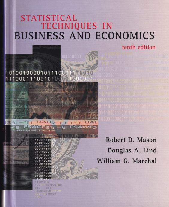 STATISTICAL TECHNIQUES IN BUSINESS AND ECONOMICS 10th edition