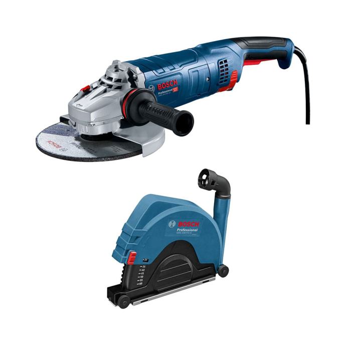 BOSCH kutna brusilica GWS 24-230 JZ + GDE 230 FC-S