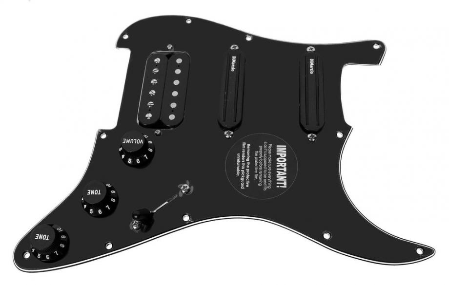 DiMarzio Andy Timmons Loaded Strat Pickguard DP224FAT-1, DP187Cruiser