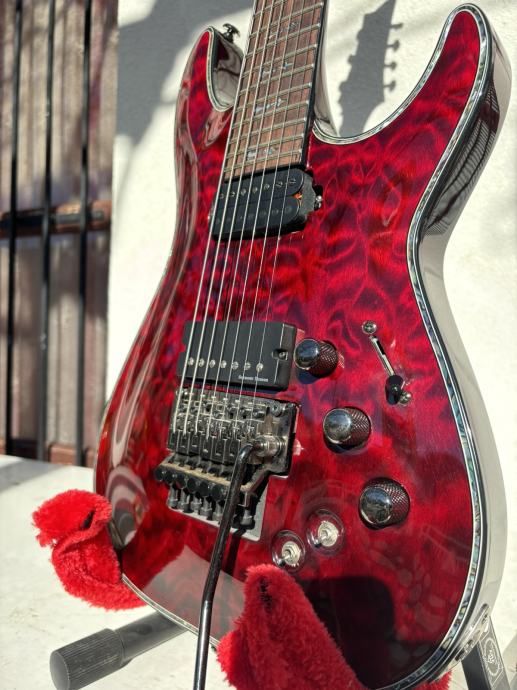 Schecter Hellraiser C-7 FR Black Cherry 7 String Gitara