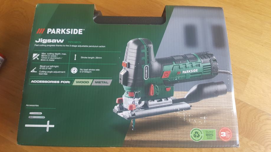 Parkside ubodna pila 800w novo kofer hr racun