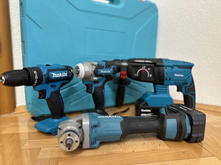 MAKITA AKU SET 4u1 Bušilica-Brusilica-Hilti-Odvijač