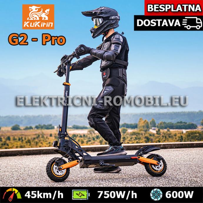 G2 PRO Električni Romobil Skuter Bicikl na Baterije Kugoo KuKirin 600W