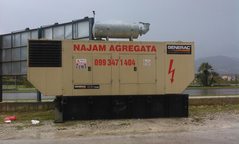 Generator za struju 800 kVa prodajem ili iznajmljujem