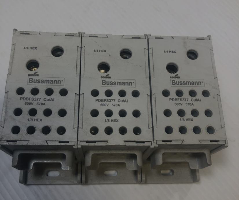 BUSSMANN PDBFS377 Distribution Block, 570 A, 600 V, 1 Pole