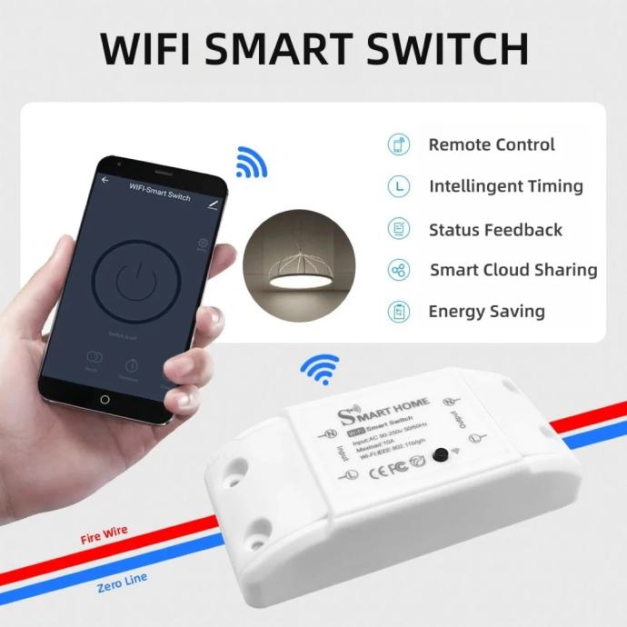 IOT Switch TUYA WHD06W Basic Wifi internet prekidač za IOS ili Android