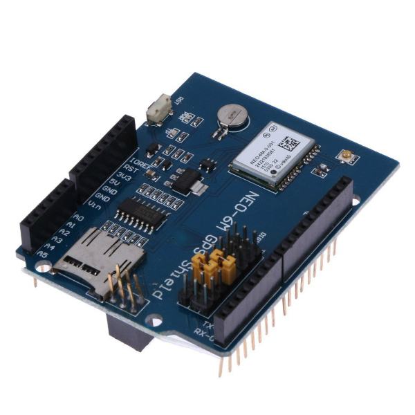 NEO-6M GPS logger Arduino shield SD card