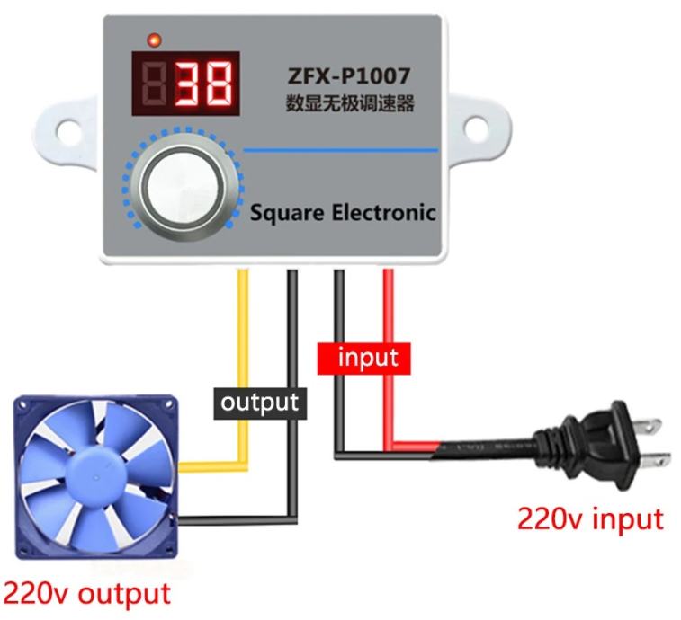 REGULATOR NAPONA OKRETAJA MOTORA AC 220V 500W ZA VENTILATORE I MOTORE