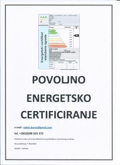 ENERGETSKI  CERTIFIKAT -     ISTRA !!