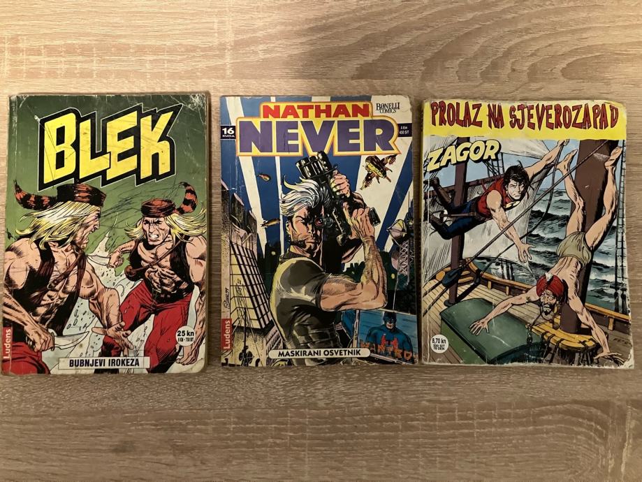 Blek, Zagor, Nathan Never-Lot 3 stripa