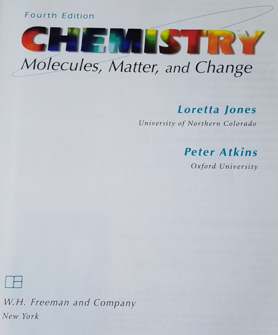 Chemistry: Molecules, Matter And Change