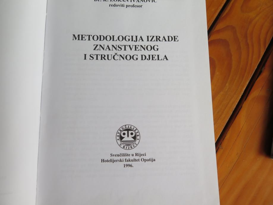 Metodologija Izrade Znanstvenog I Stručnog Djela, Z. Ivanović