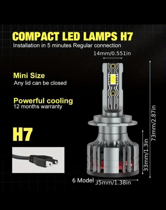 H7 led zarulje canbus, novo