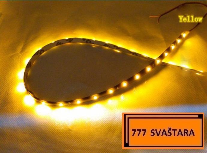 Led traka za auto -silikonska - 60cm -  Žuta