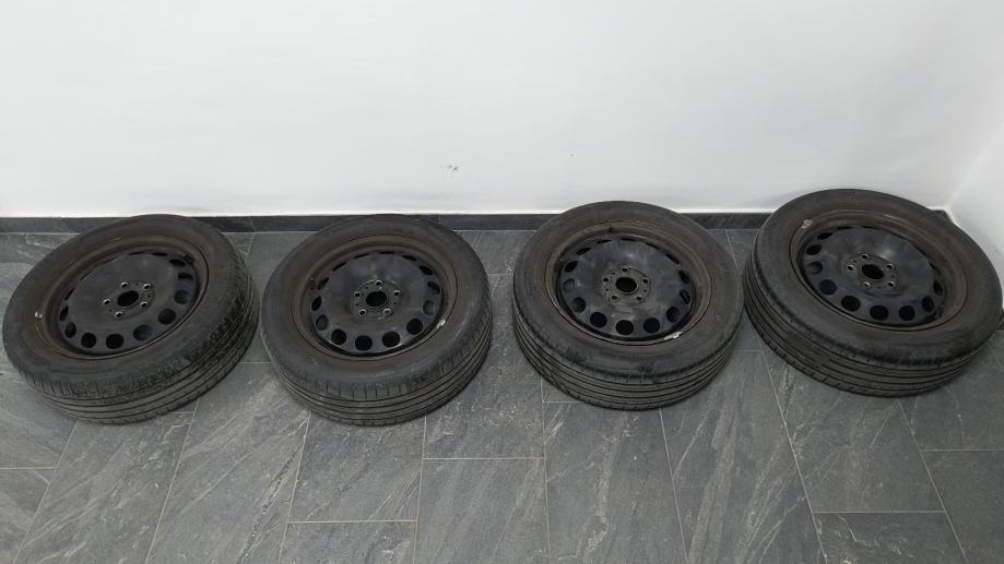 Čelične felge 16'' 5x112, 4 kom.+ Ljetne gume Dunlop 205/55/16