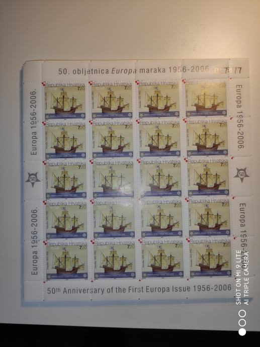 10 BLOKOVA "50. obljetnica Europa marka 1956.-2006. Dubrovačka karaka"