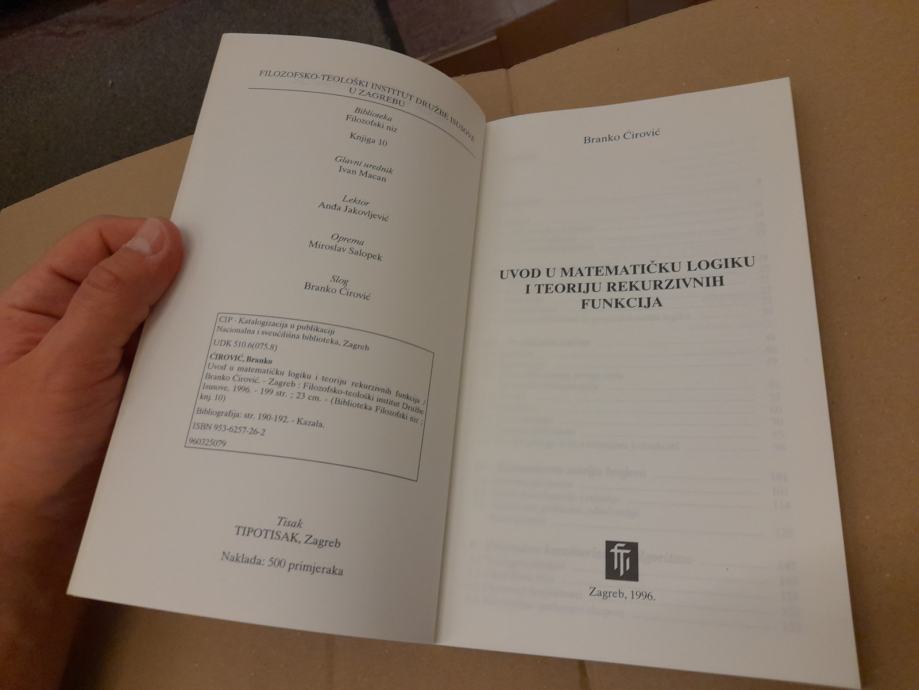 Branko Ćirović-Uvod U Matematičku Logiku I Teoriju Rekurzivnih Funkcij