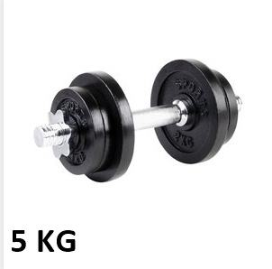 Standardna Kratka Šipka SET/ Bućica 26 mm Metalni Rukohvat +Uteg 5Kg