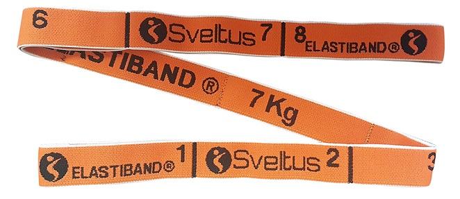 Traka za vježbanje Sveltus Elastiband, narančasta, otpor 7 kg