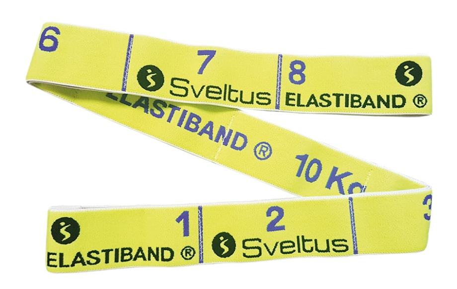 Traka za vježbanje Sveltus Elastiband, žuta, otpor 10 kg