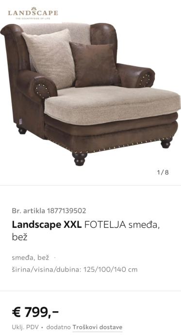 XXL fotelja Landscape