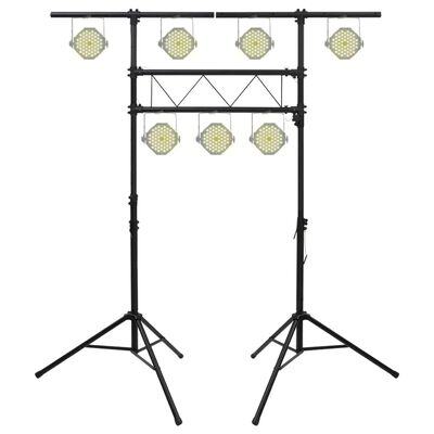 vidaXL Stalak za rasvjetu crni 238x115x(180-300) cm čelični