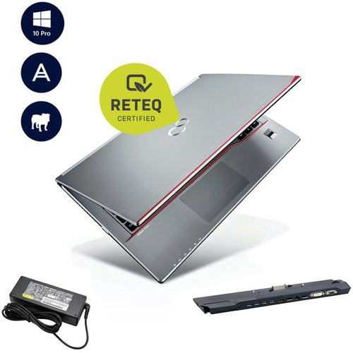 Fujitsu Lifebook E746 laptop + dock + AC adapter + torba