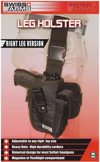 Cybergun airsoft Swiss Arms Right Leg holster BK