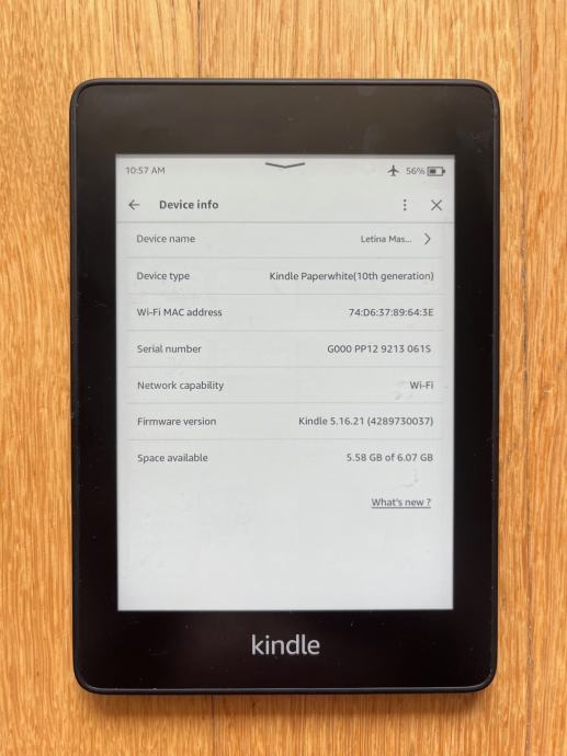 Kindle Paperwhite 10th gen