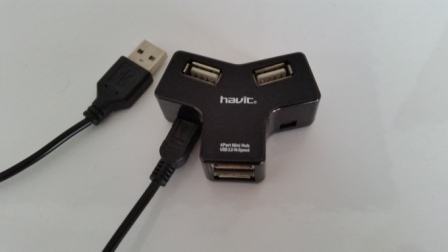 Mini USB hub 4u1 port