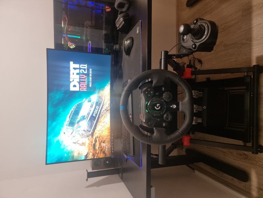 Logitech G923 + shifter + nosač