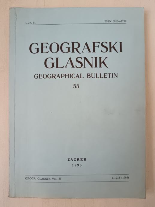 Geografski glasnik 55 (1993.)