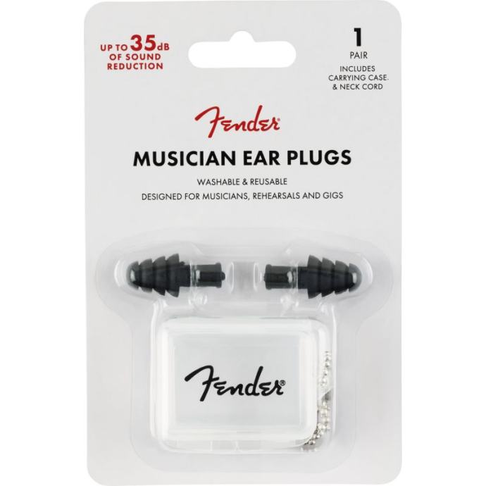 FENDER MUSICIAN SERIES BLACK EAR PLUGS