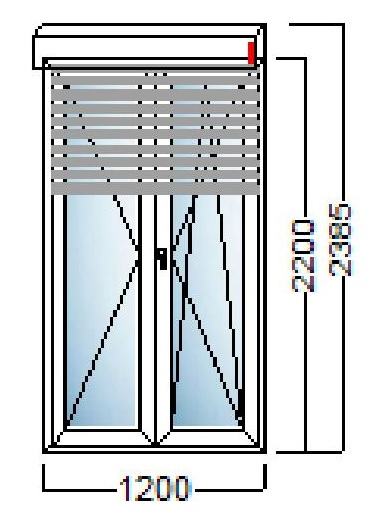 AKCIJA-PVC BALKONSKA VRATA 2KR 120x220 PVC ROLETA-SALAMANDER-POPUST35%