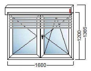 PVC PROZOR DVOKRILNI 160×120 – DECCO 70mm- PVC ROLETA