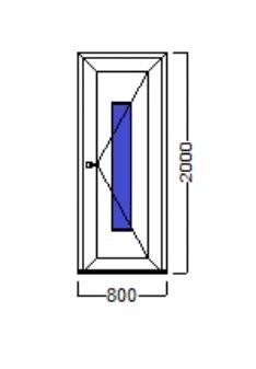 PVC ULAZNA VRATA - 80x200 - DECCO 70mm