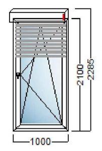 PVC BALKONSKA VRATA 100×210 – DECCO 70mm - ALU ROLETA