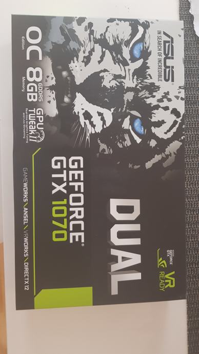 Asus dual Geforce gtx 1070 OC 8gb