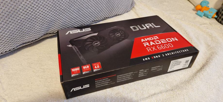 Asus Dual Radeon RX 6600, DUAL-RX6600-8G, 8GB DDR6