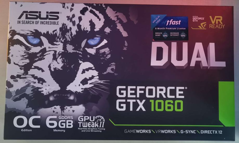 ASUS NVIDIA GeForce Dual GTX 1060 O6G